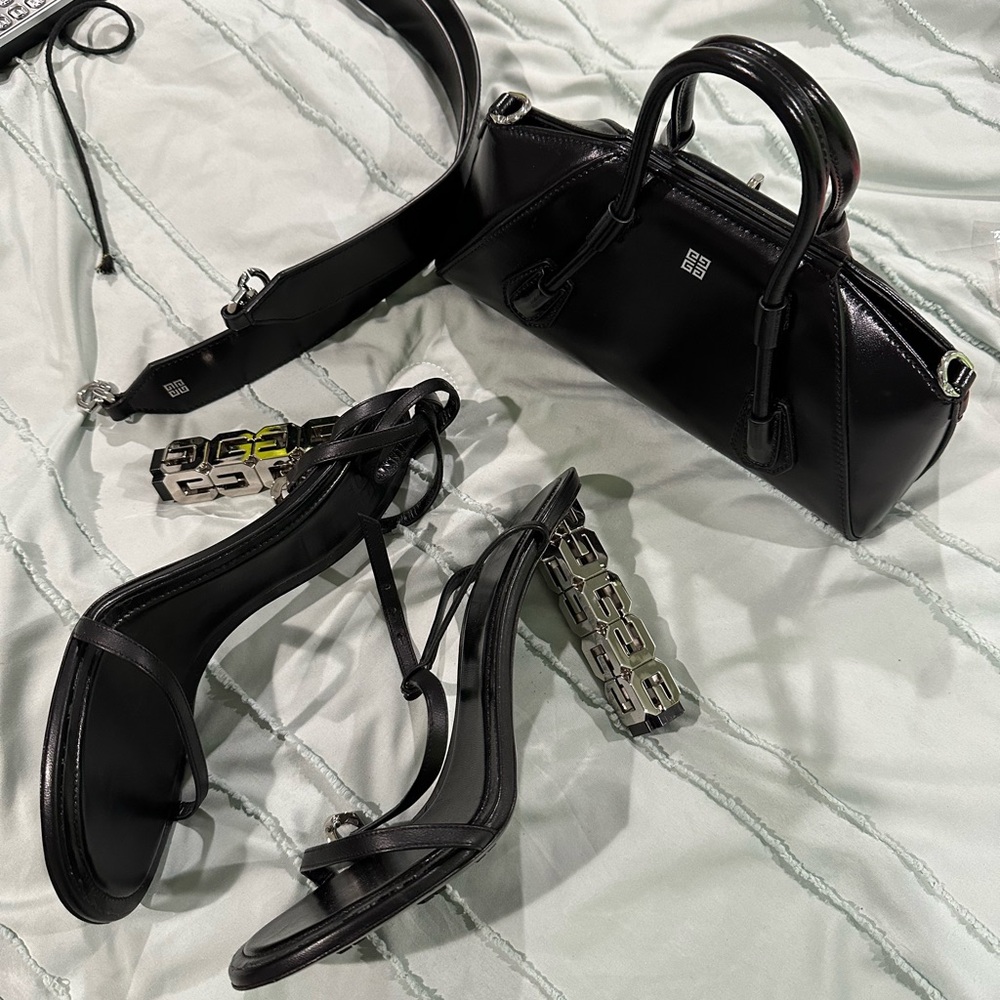 Givenchy heels, and matching bag worn twice.  Nearly brand new